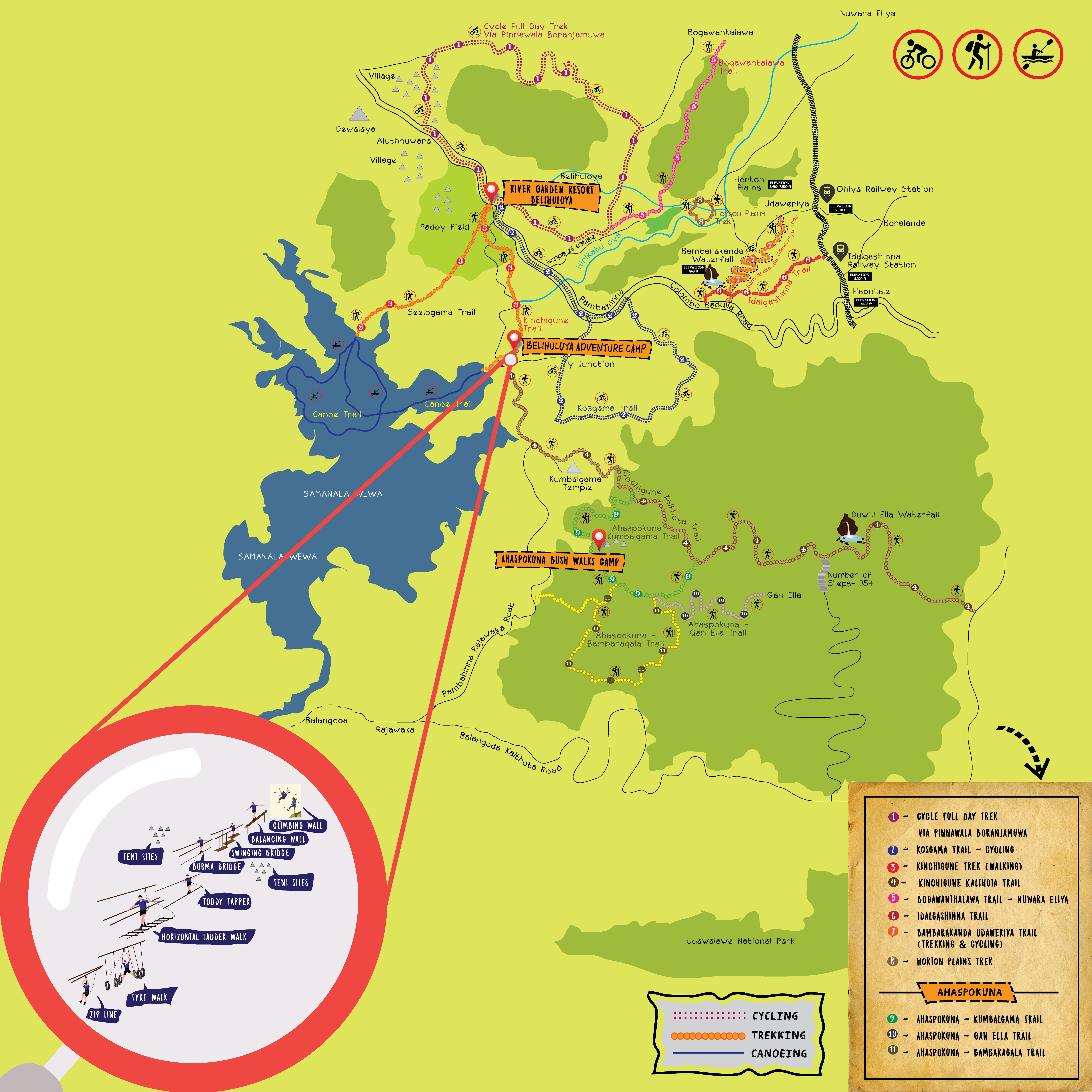 River Garden activities map